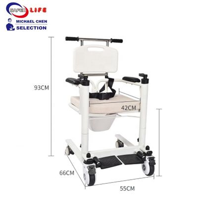 Health equipment elderly care chair patient transfer chair disable rollator transport chair height adjustable with wheels