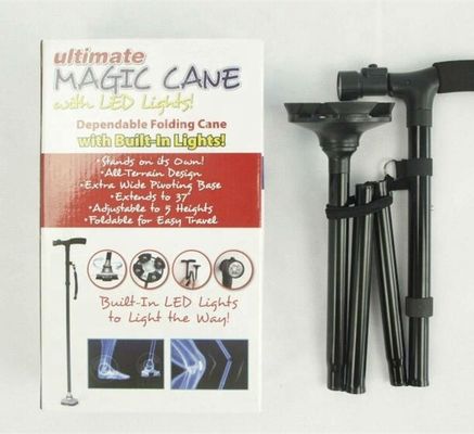 Aluminum Collapsible Cane Walking Stick  Folding Cane With Built In Lights