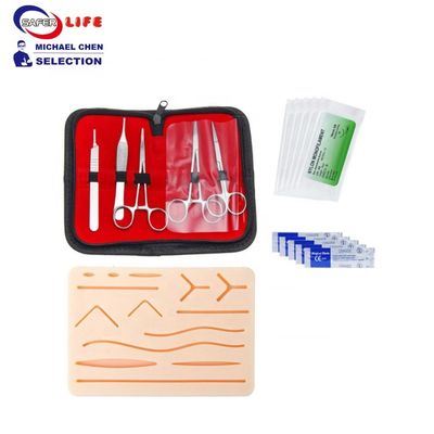 Medical students training Skin silicone suture pad suture practice kit for training