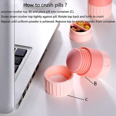 Easy Open Hospital Pill Dispenser Box Tablet Cutter Crusher Box Grind Individual Medication