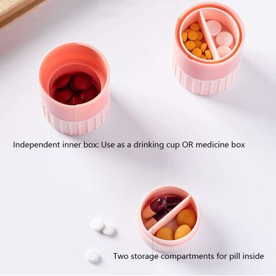 Easy Open Hospital Pill Dispenser Box Tablet Cutter Crusher Box Grind Individual Medication