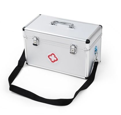 Large space with lock 20"inch  Aluminum  medicine case first aid metal drug container aluminum organizer