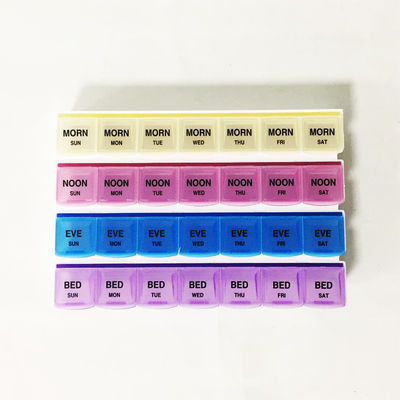 Medicine pill box organizer plastic 28 compartment monthly pill box