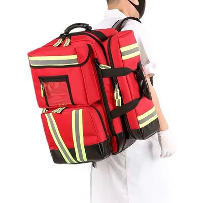 Oxygen Cylinder Large Backpack,Emergency Backpack with 8 Detachable Convenient Zipper Bag,big capacity first aid bag