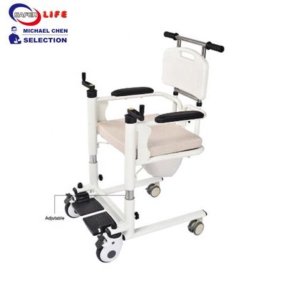 Health equipment elderly care chair patient transfer chair disable rollator transport chair height adjustable with wheels