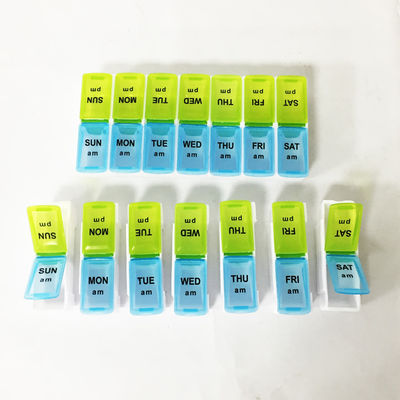 Wholesale Detachable Weekly Pills storage cases 14 Compartment 7 days pills box