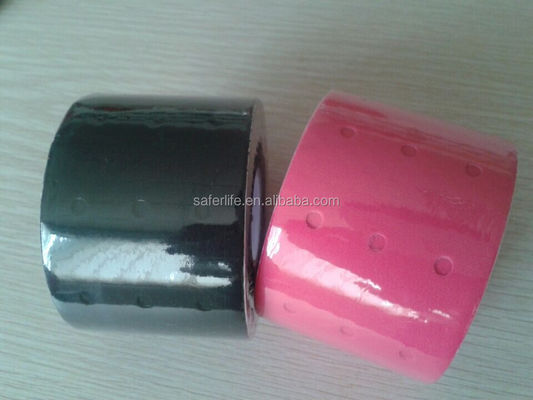 Saferlife factory price  5cm 5m punched  therapy cure tape sport therapy  tape with holes uncut perforated tape