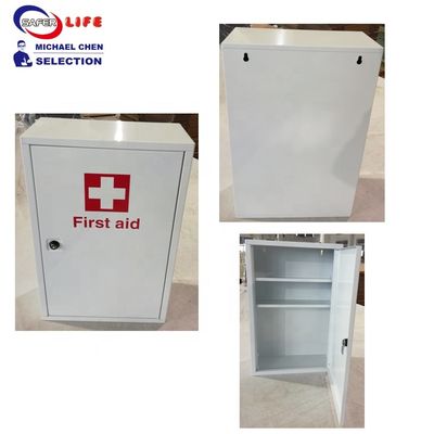 Medical equipment wall mounted medicine steel metal first aid container cabinet