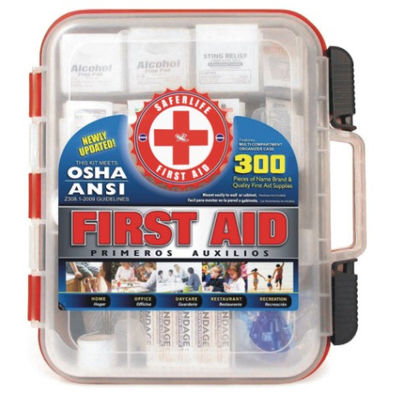 Empty Osha Ansi Home Office first aid case wall mounted emergency first aid box  50 person lock handle box case
