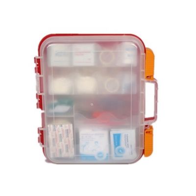 Empty Osha Ansi Home Office first aid case wall mounted emergency first aid box  50 person lock handle box case